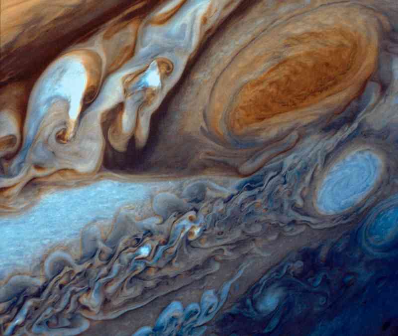 Júpiter's Great Red Spot capturado por Voyager 1 en 1979